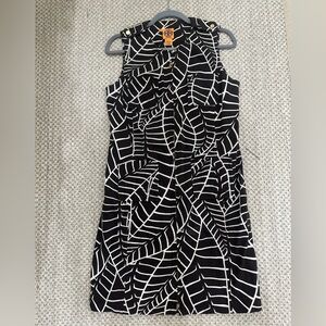 Tory Burch dress-size 10-brown leaf print